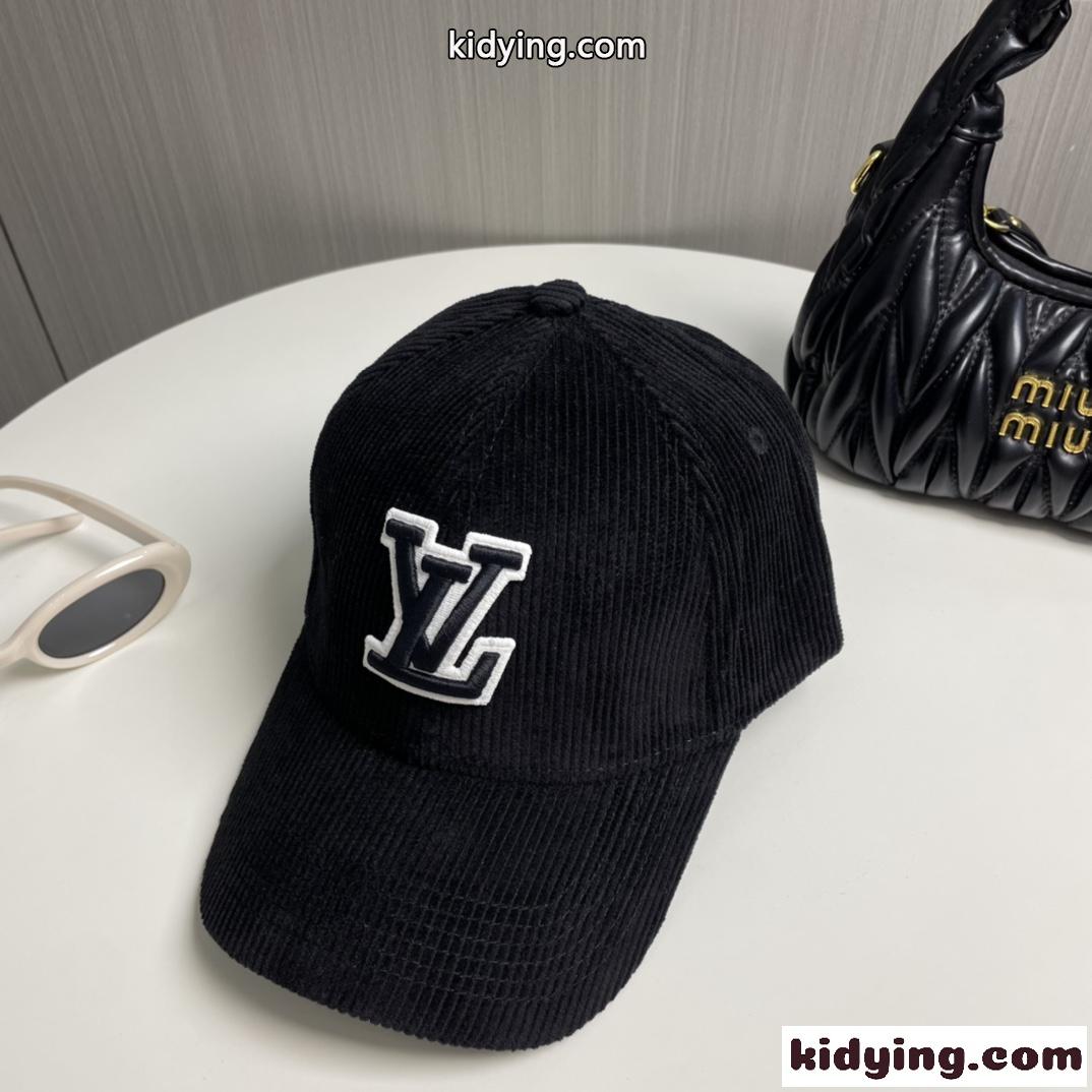 キャップ・LV シグネチャー コーデュロイ ルイヴィトン 帽子 コピー ブラック-3