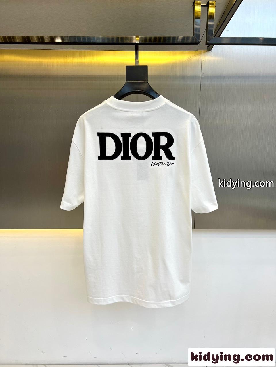 カジュアル ロゴ 半袖Tシャツ クリスチャン・ディオール Tシャツ 偽物 ホワイト-3