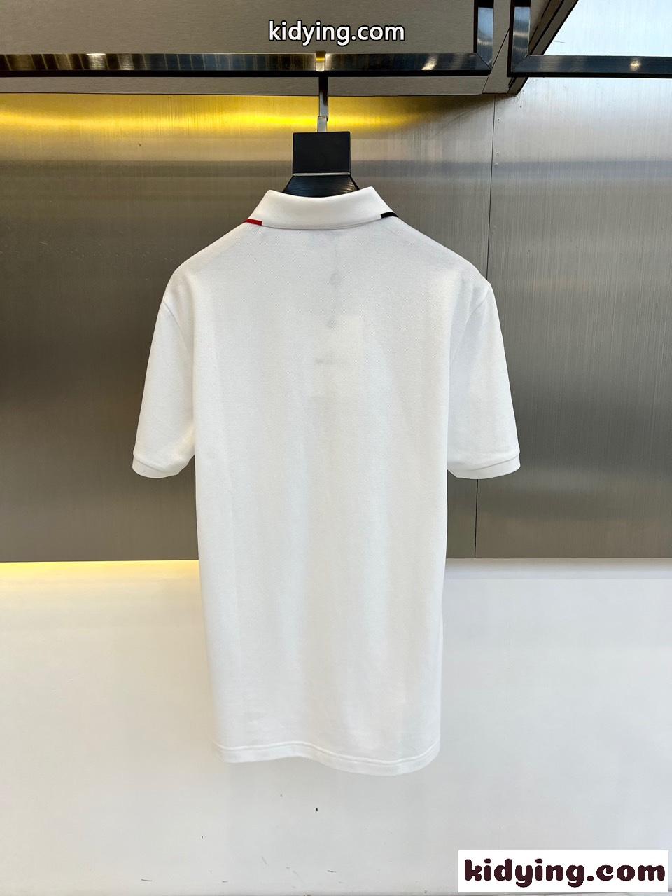 クラシック コットンピケ ポロシャツ モンクレール 半袖Tシャツ コピー ホワイト-4