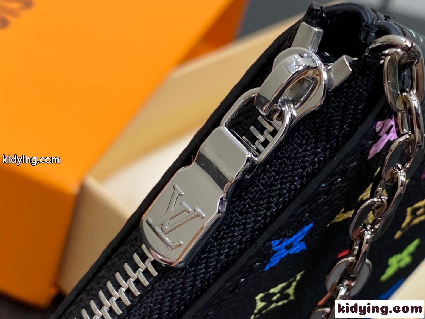 M13664 LV × TM ポシェット・クレ ルイヴィトン 財布 スーパーコピー キーケース ブラック-3
