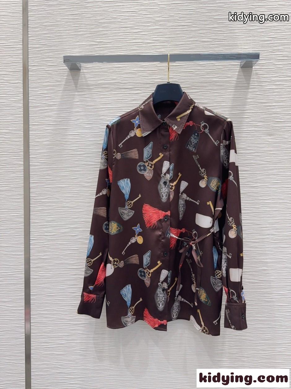 ゲットアウェイ プリントシャツ ルイ・ヴィトン シャツ コピー-0
