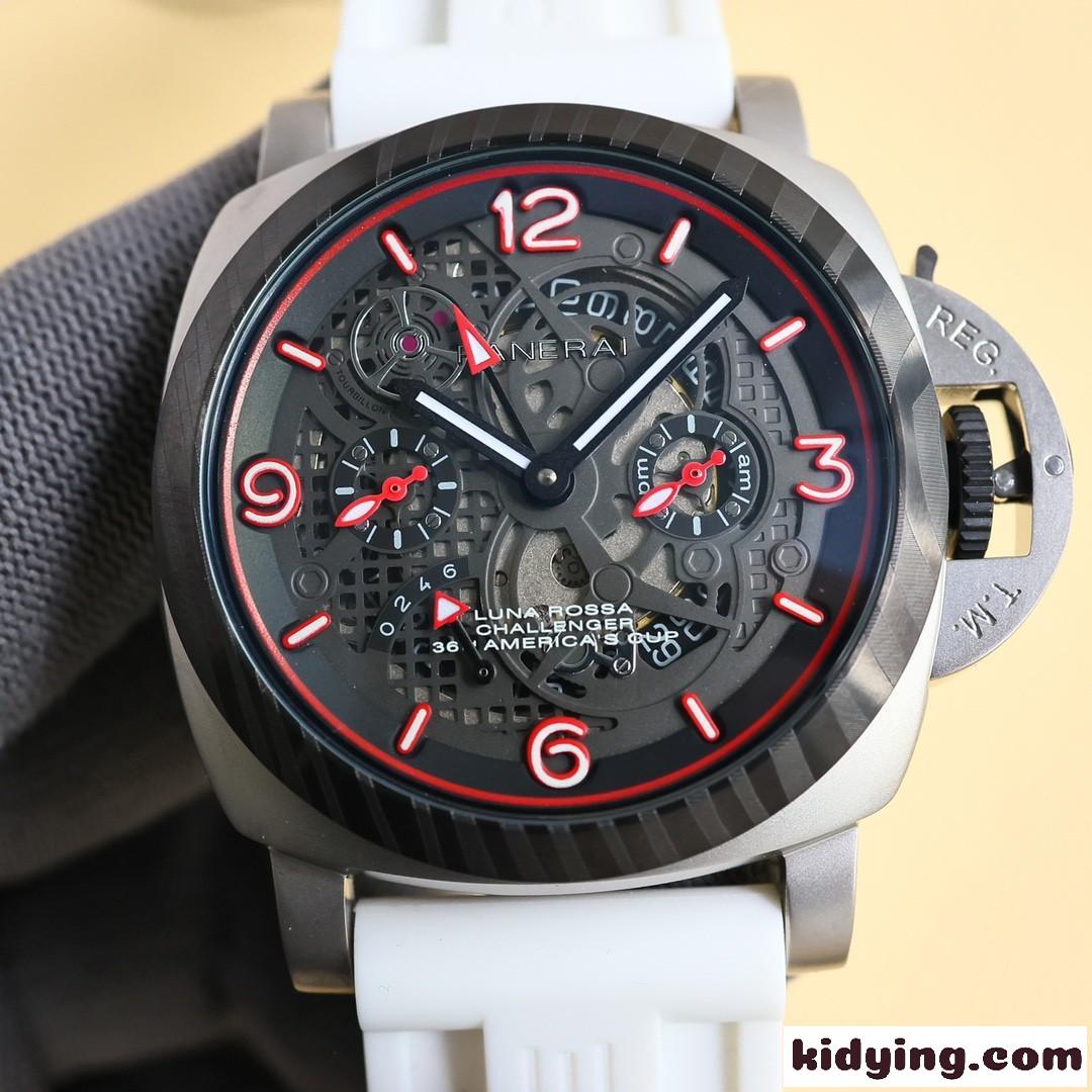 オフィチーネ・パネライ 時計 コピー メンズ 47mm かっこいい スケルトン ウオッチ-0