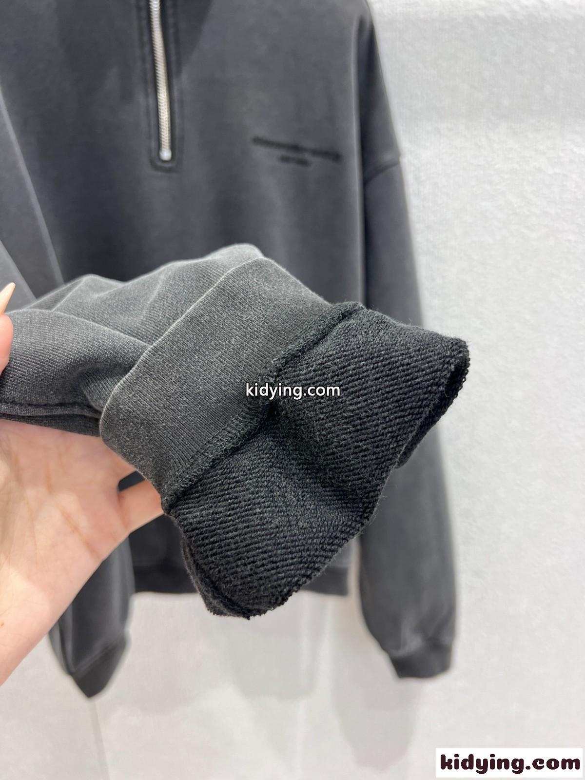 お洒落 ハーフジップ スウェットシャツ アレキサンダーワング Tシャツ 偽物 ユニセックス-3