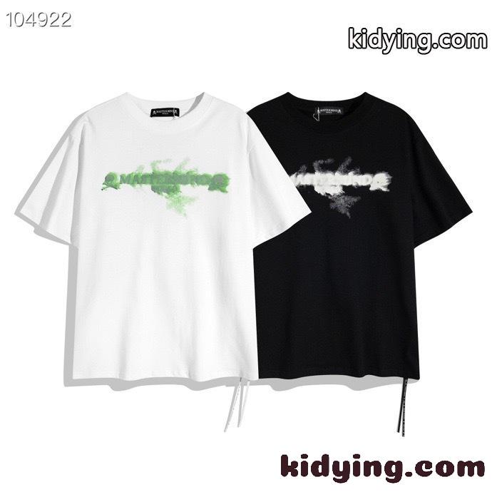 カジュアル プリント おしゃれ 定番 人気 マスターマインド・ジャパン 半袖Tシャツ コピー クルーネック 快適 ホワイト ブラック-0