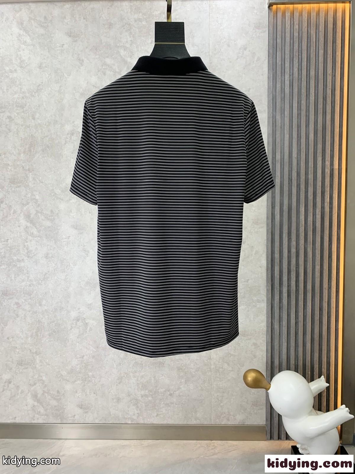 カジュアル ボーダー柄 エルメネジルド・ゼニア Tシャツ コピー 半袖 ポロシャツ-0