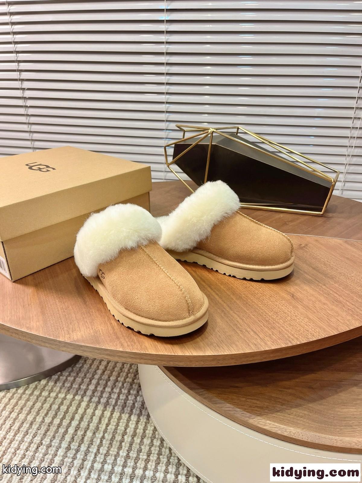 定番 UGG ムートン ファー スリッパサンダル アグ スーパーコピー レディースシューズ-1
