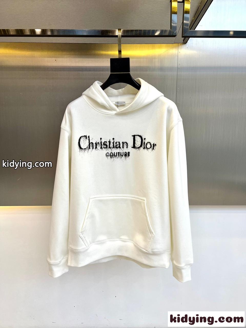Christian Dior Couture フード付きスウェットシャツ  クリスチャン・ディオール パーカー コピー ホワイト-1