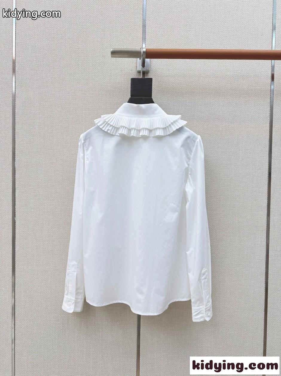 セリーヌ シャツ 偽物 フェンミン 可愛い トリオンフ コットンシャツ-5
