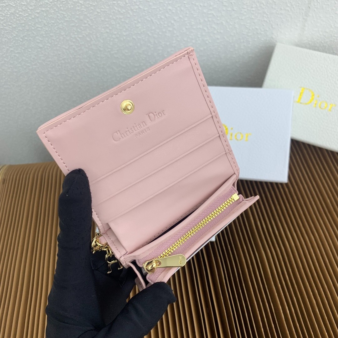 レディ ディオール 2つ折り財布 ウォレット クリスチャン・ディオール 財布 スーパーコピー ピンク-4