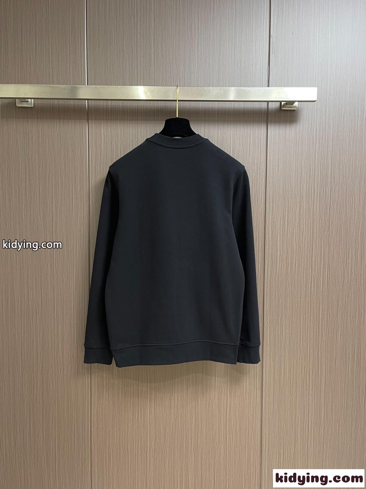 カジュアル ロゴ入り コットン スウェットシャツ モンクレール Tシャツ コピー ブラック-0