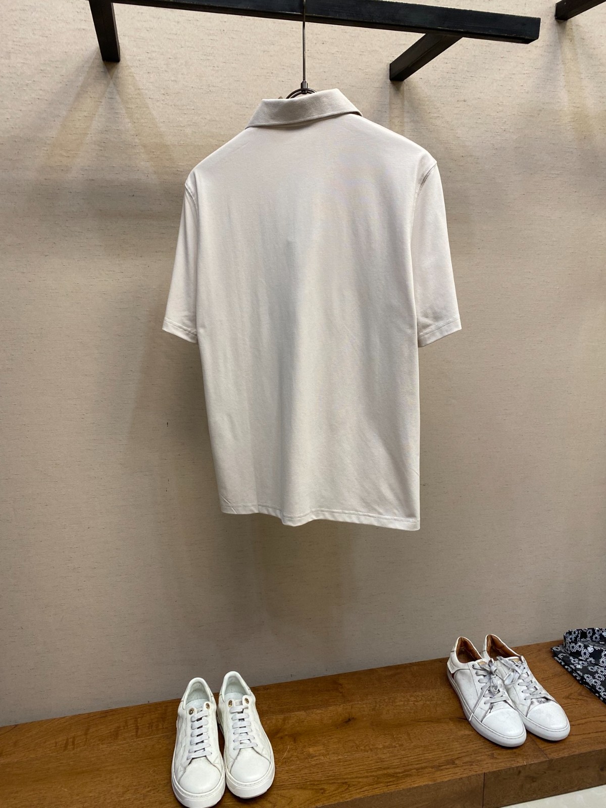DIOR AND HYLTON NEL ポロシャツ クリスチャン・ディオール Tシャツ コピー ベージュ-1
