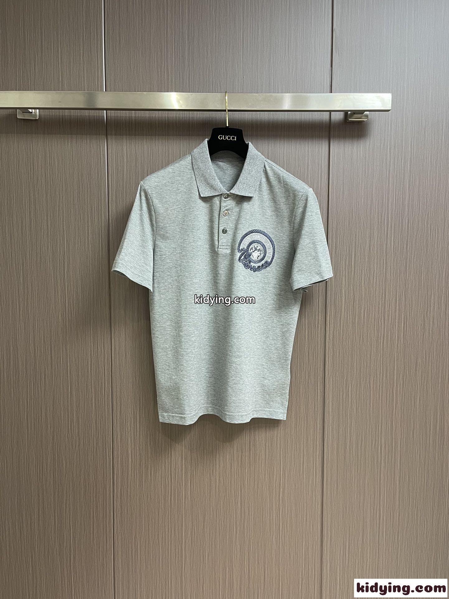 ノーティカル メドゥーサ ポロシャツ ヴェルサーチェ Tシャツ スーパーコピー グレー-0