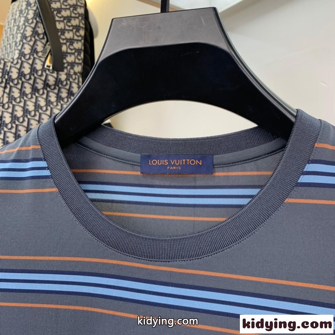 薄手 春夏 着心地いい クルーネック 通気 ルイ・ヴィトン Tシャツ コピー 半袖 上品 カジュアル トップス-2