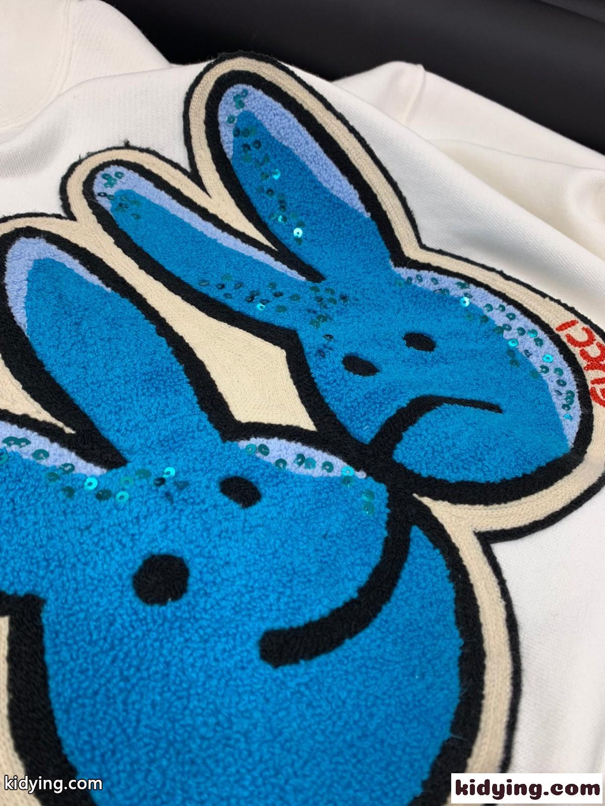バニー プリント コットンジャージー スウェットシャツ グッチ パーカー コピー ユニセックス-2