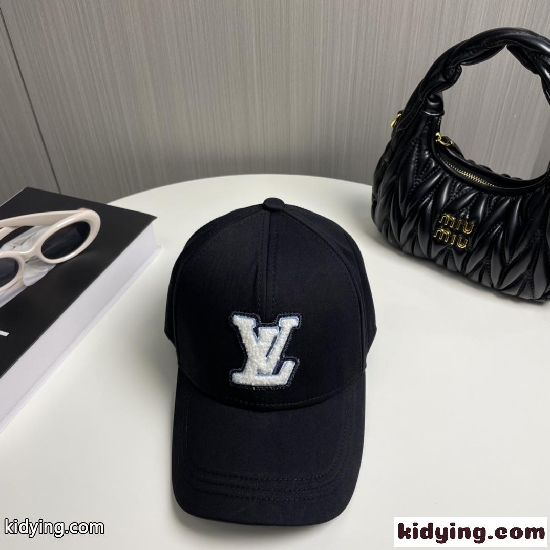 キャップ・LV シグネチャー ルイヴィトン キャップ コピー 帽子 ブラック-4