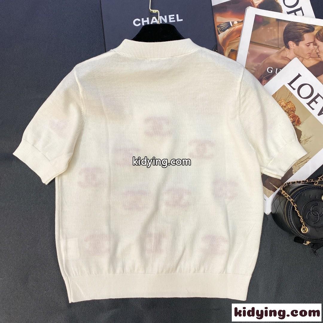 スウィート おしゃれ ロゴ クルーネック 着心地いい 半袖 シャネル tシャツ コピー レディース カットソー ゆったり 女子力アップ-2