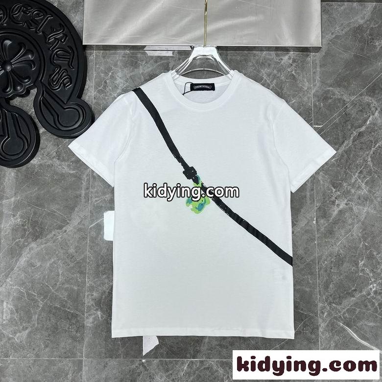 可愛い おしゃれ プリント カジュアル おしゃれ クルーネック クロムハーツ 半袖Tシャツ コピー-2