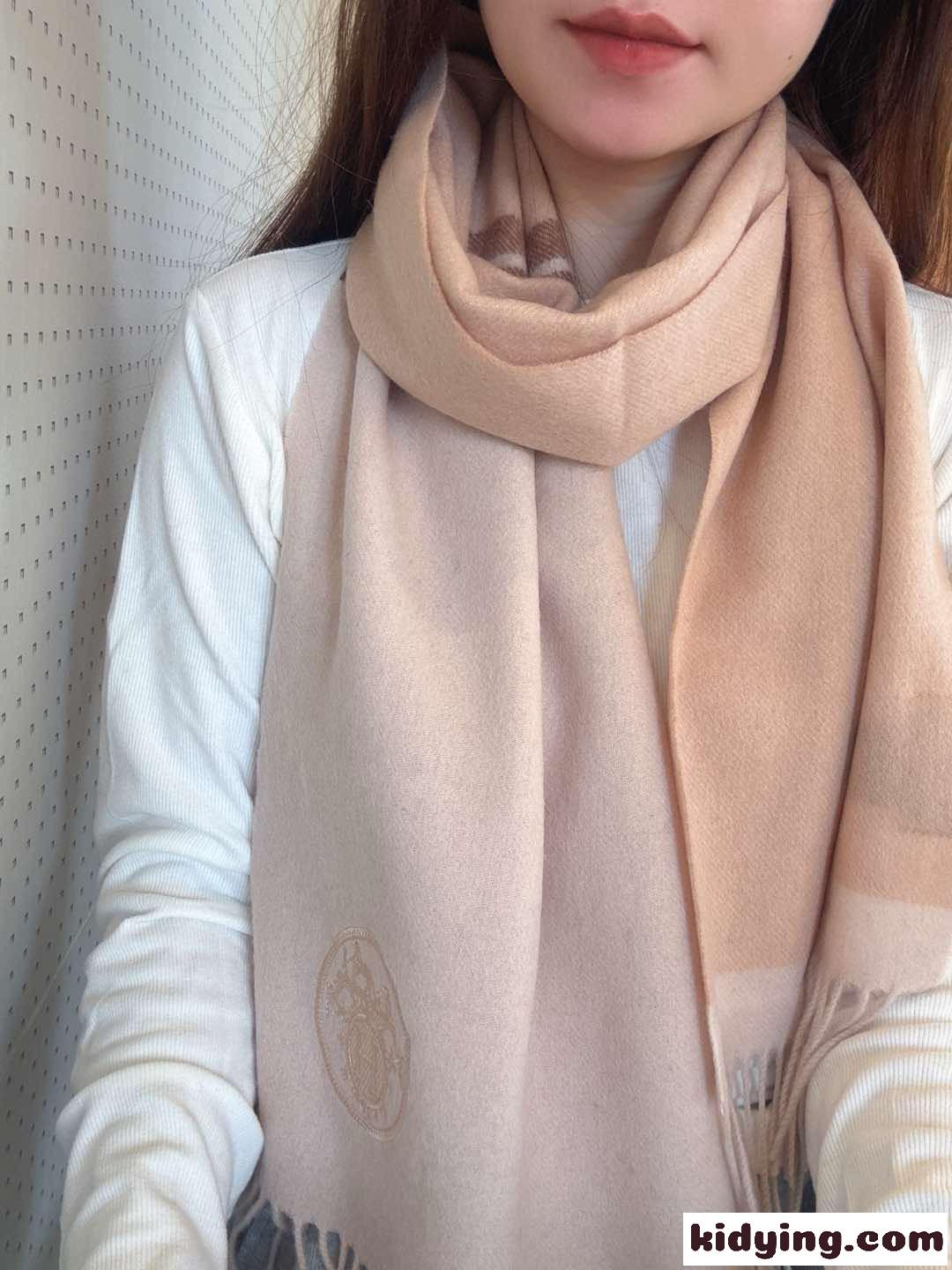 シンプル 合わせやすい ロゴ刺繍 マフラー エルメス スカーフ コピー ユニセックス-4