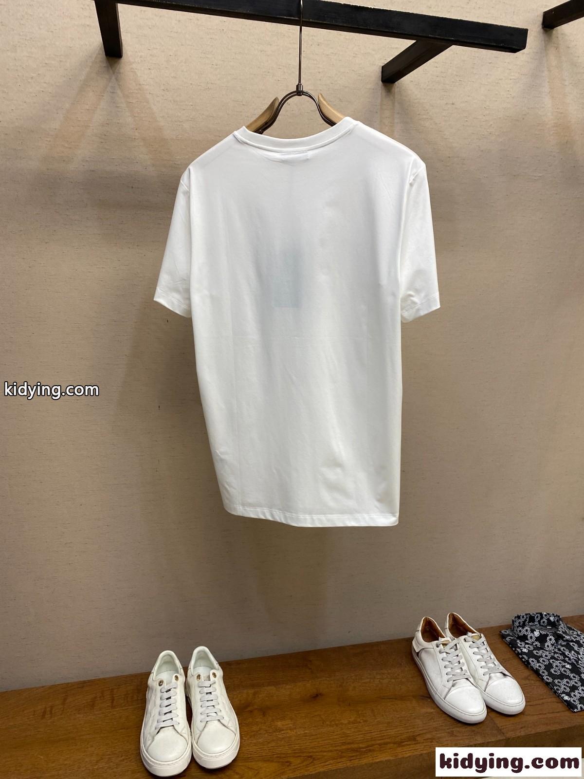 シンプル ロゴプリント ヴェルサーチェ Tシャツ コピー 半袖Tシャツ ホワイト-1