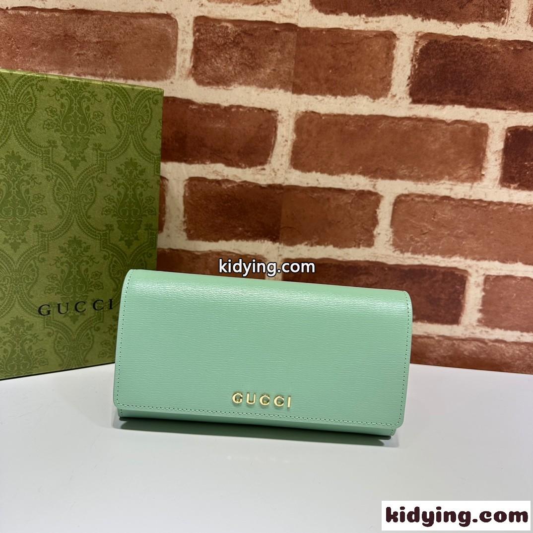 ロゴ入り コンチネンタルウォレット グッチ 財布 コピー 772638 グリーン-0
