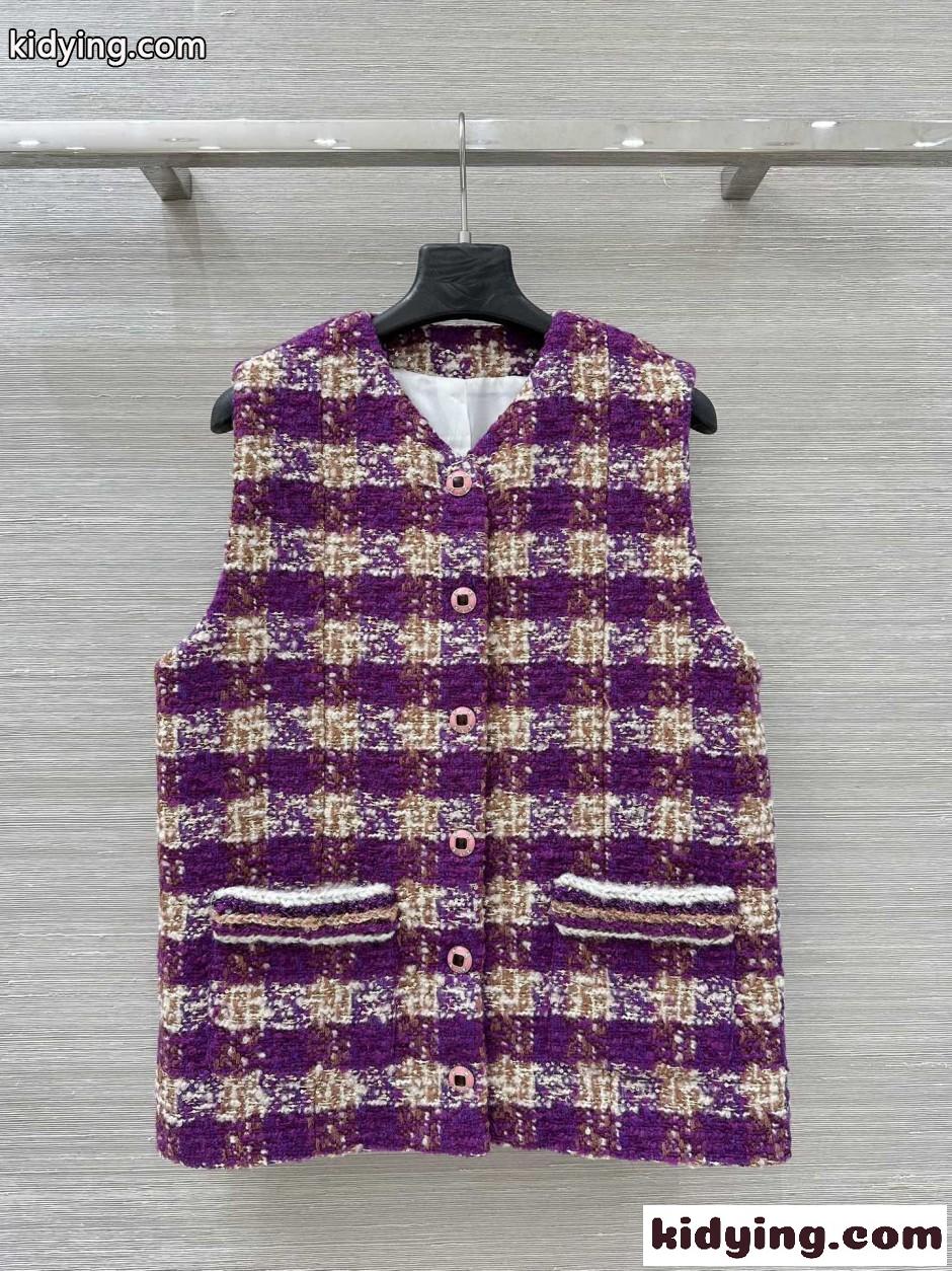 目を惹く♥ココネージュ ジレ ベスト シャネル ジャケット コピー ツイード-0