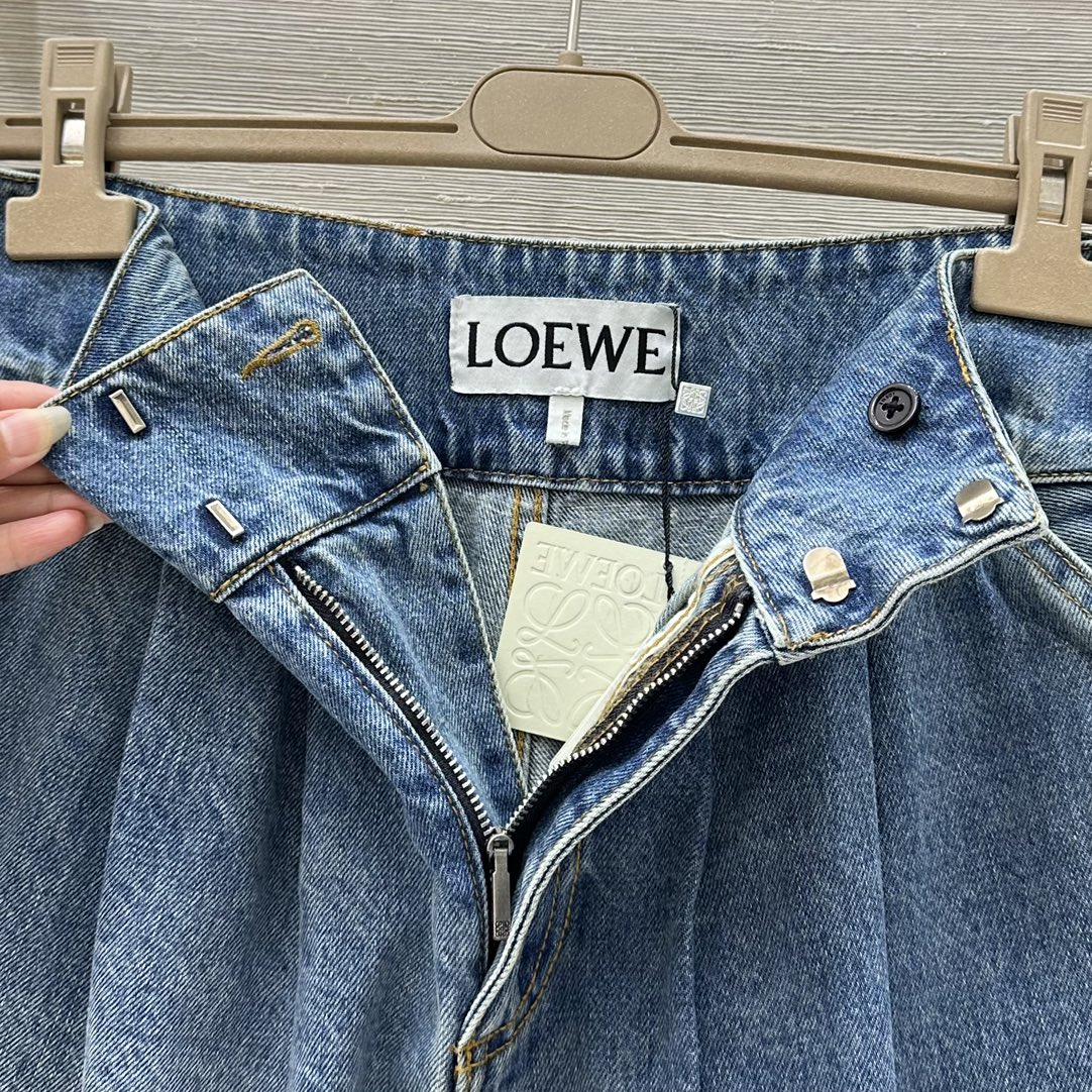 注目される デニム トラウザーズ ロエベ パンツ コピー レディース-3