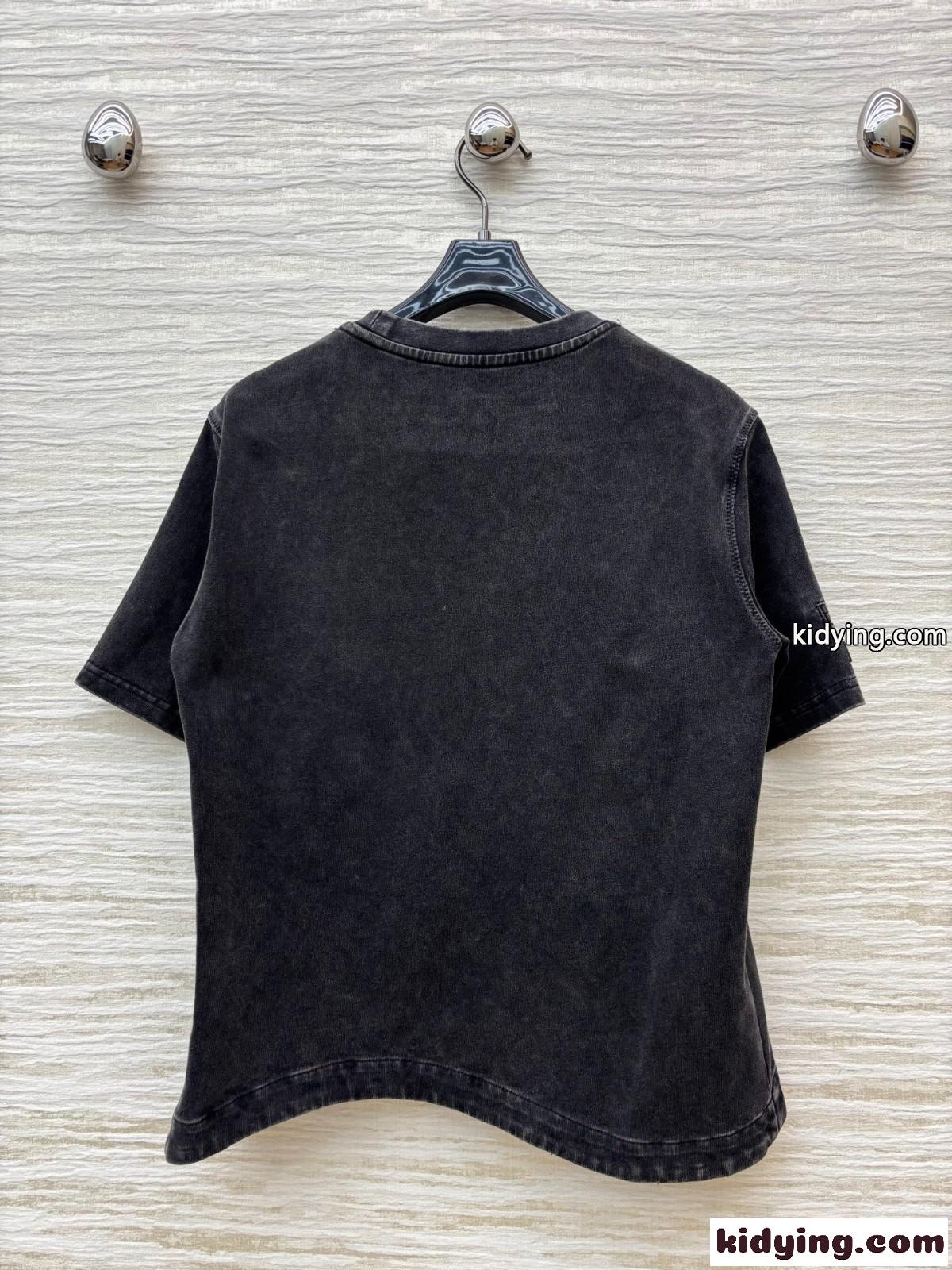 洗練された カジュアル カーブヘム Tシャツ ルイヴィトン スーパーコピー コットン-4