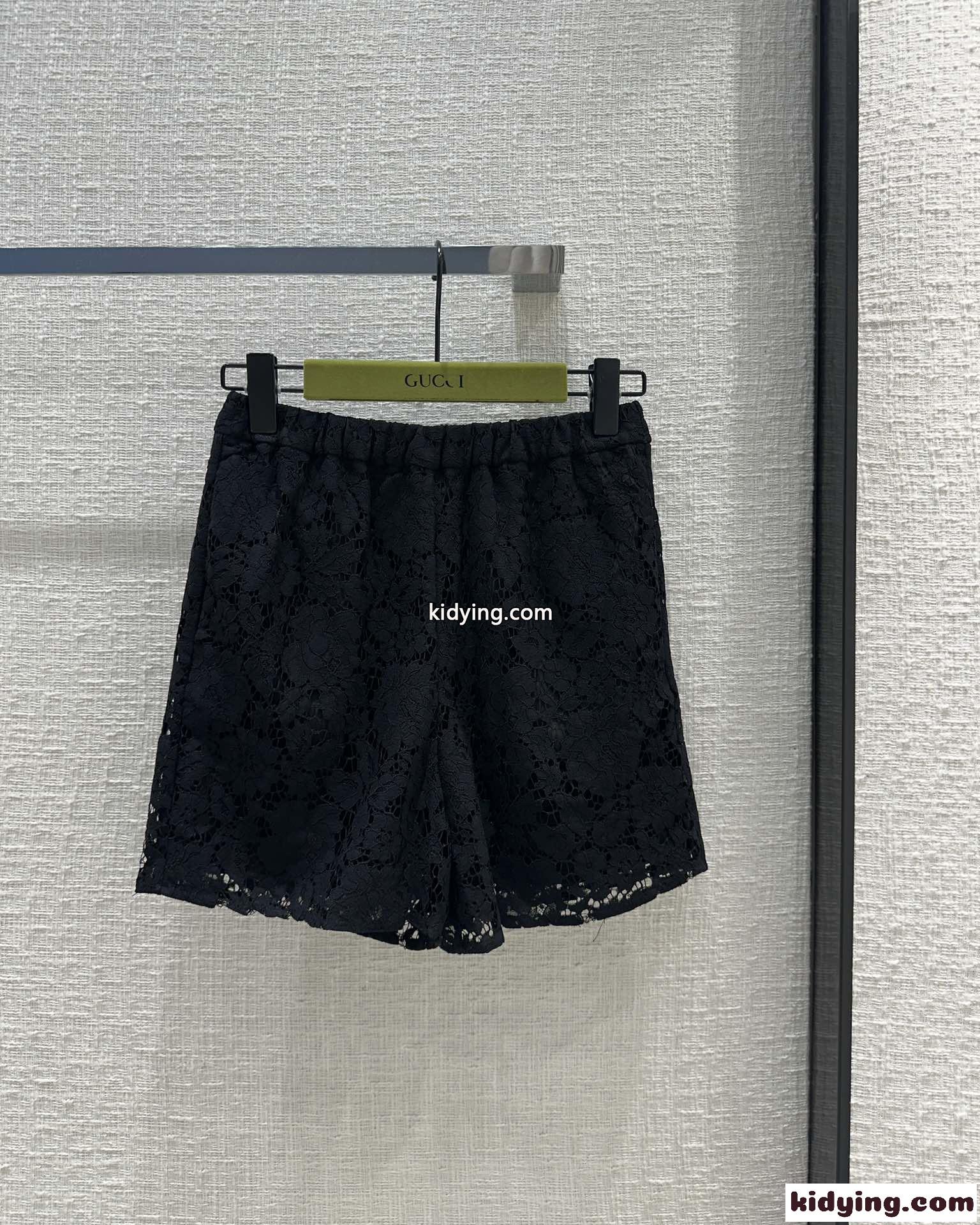 フローラル レース ショートパンツ グッチ パンツ コピー ブラック-1