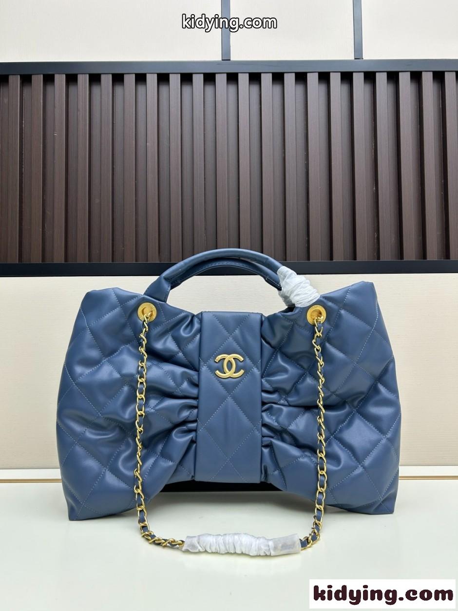 可愛い リボン CHANEL シャネル マトラッセ バッグ 25K コピー ブルー-0