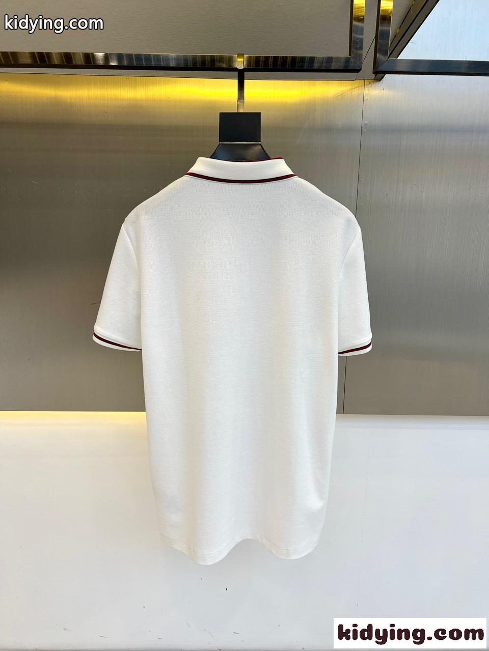 洗練された コットンピケ ポロシャツ グッチ Tシャツ コピー ホワイト-3