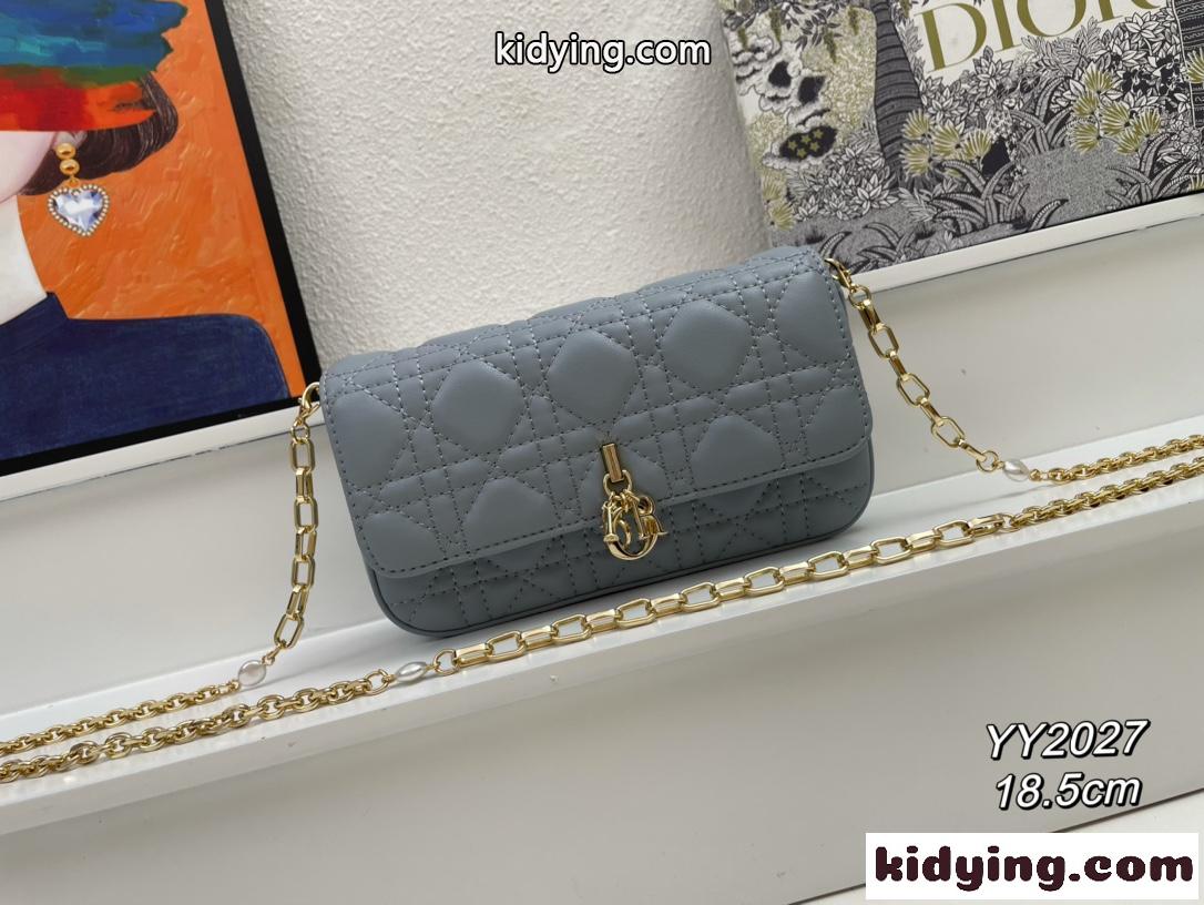 LADY DIOR フォンポーチ クリスチャン・ディオール バッグ コピー レディース チェーンバッグ ブルー-0