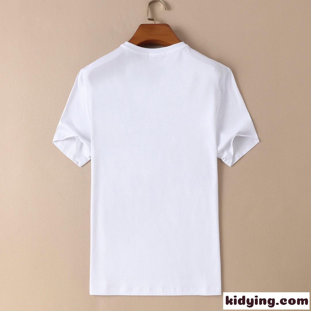 着心地抜群 クルーネック スリム プラダ 半袖tシャツ コピー ロゴ プリント Tシャツ-4