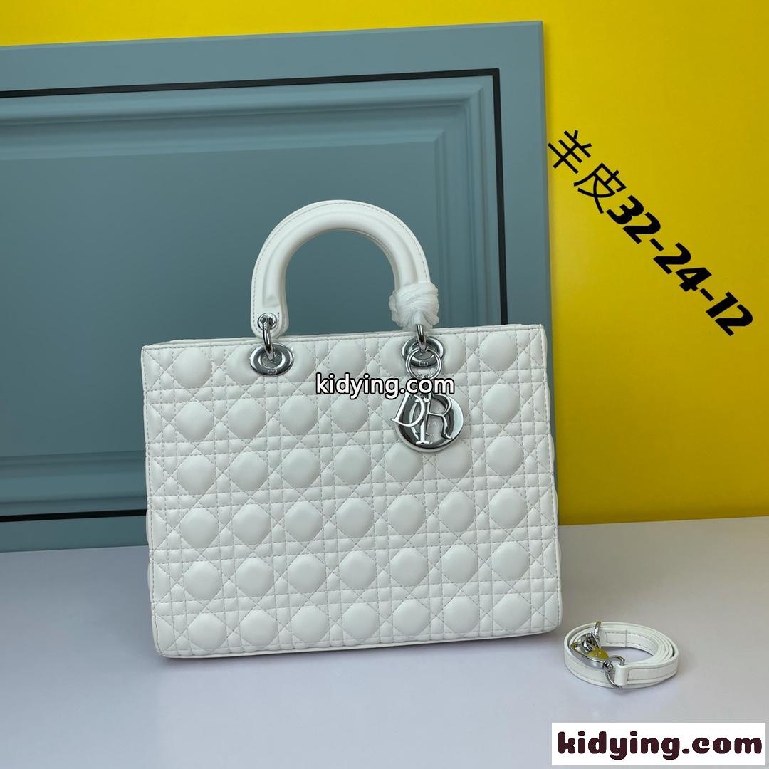 LADY DIOR ラージバッグ クリスチャン・ディオール スーパーコピー ラムスキン ホワイト-2