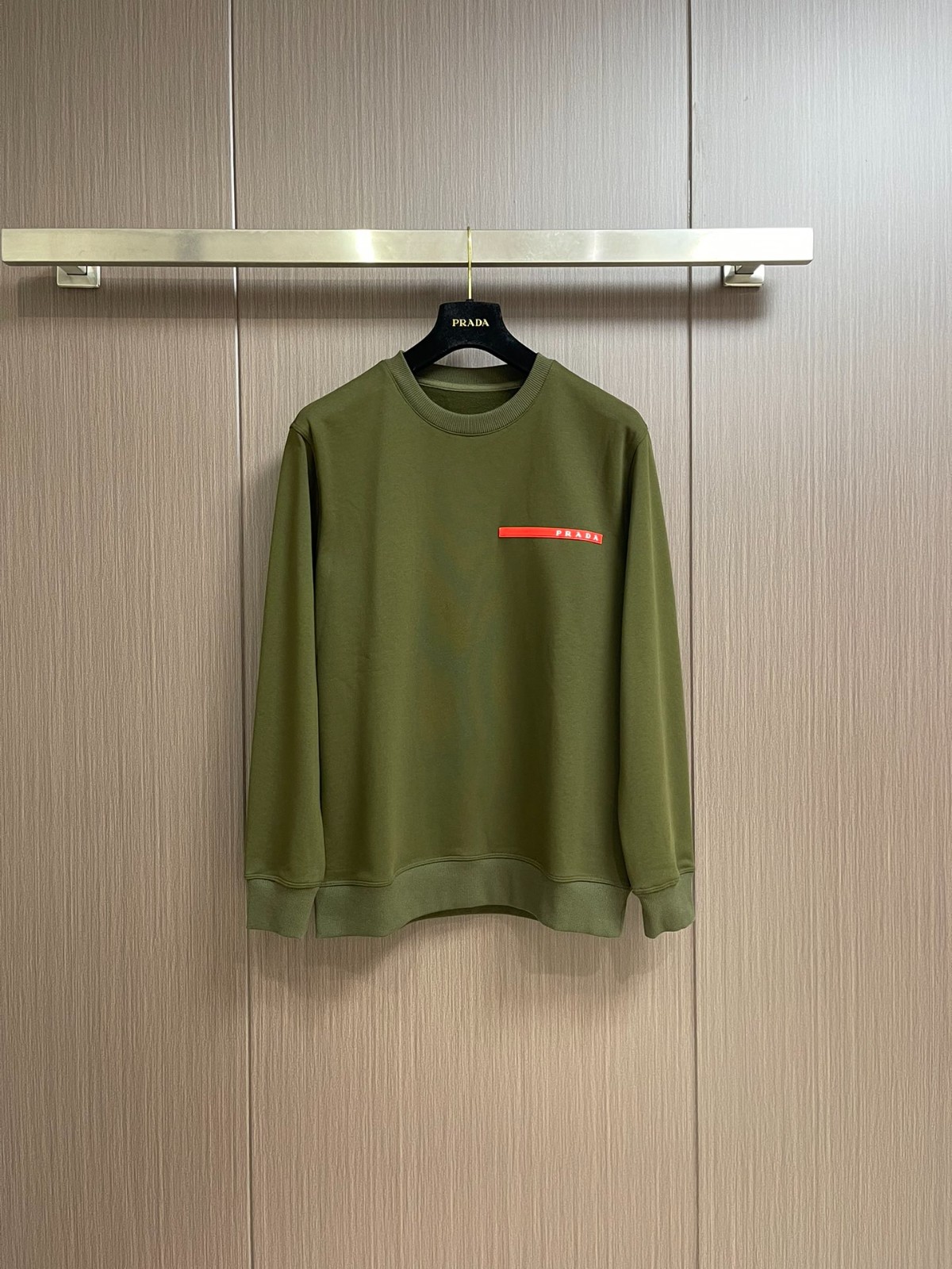 プラダ Tシャツ コピー クルーネック スウェットシャツ グリーン-0
