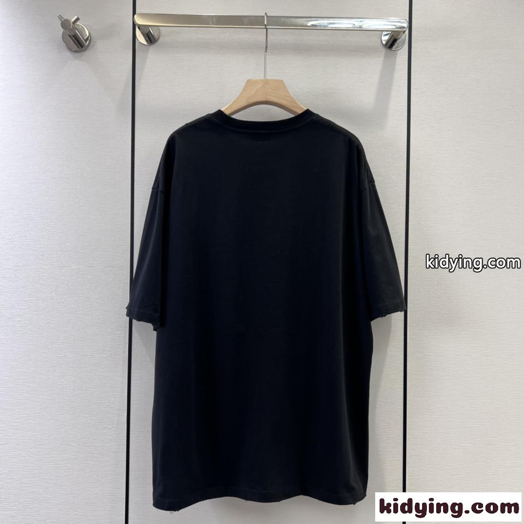 BALENCIAGA ロゴプリント コットンTシャツ バレンシアガ Tシャツ コピー ユニセックス-0
