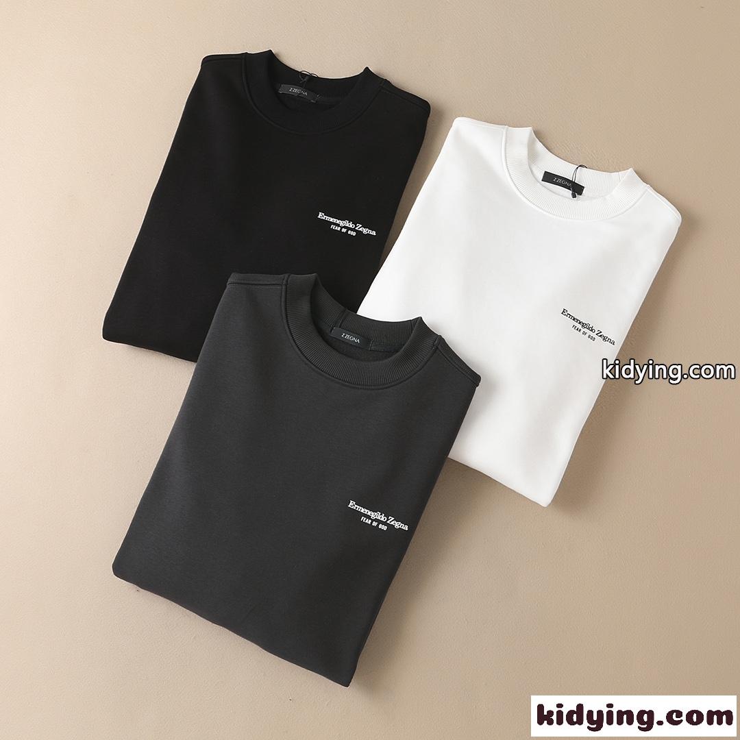 合わせやすい 着心地いい エルメネジルド・ゼニア tシャツ コピー ベーシック シンプル 無地 おしゃれ 長袖-1