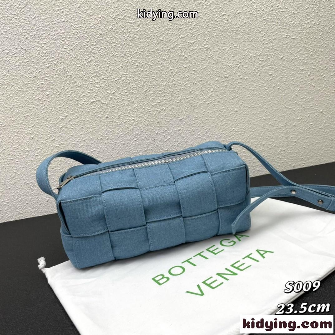 デニム イントレチャート カセット ブリック スモール ボッテガ・ヴェネタ バッグ コピー ショルダーバッグ-1