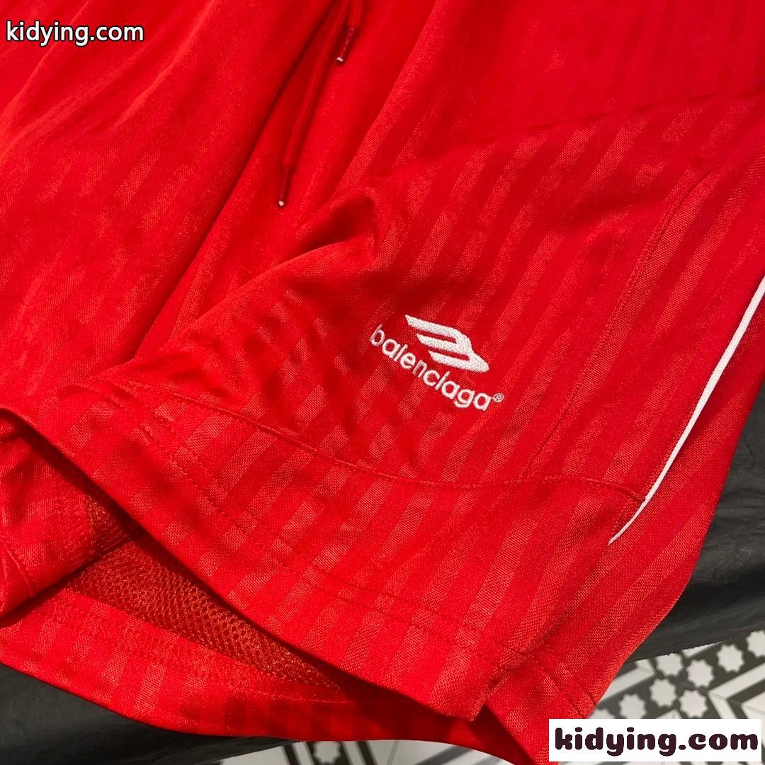 カジュアル SOCCER BAGGY ショートパンツ バレンシアガ パンツ コピー ユニセックス レッド-2
