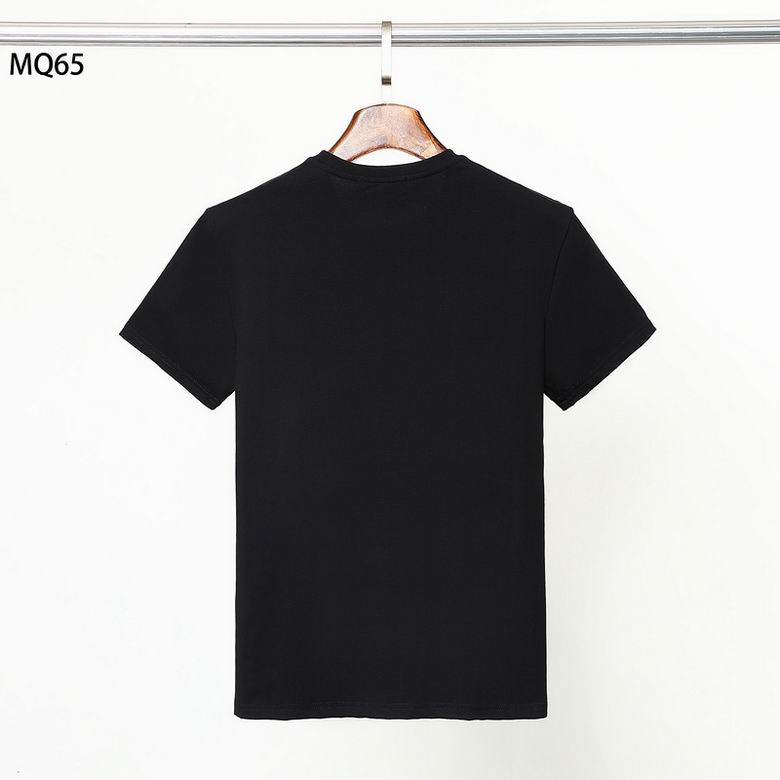 おしゃれ 快適 カジュアル シンプル ロゴ クルーネック アレキサンダー・マックイーン 半袖Tシャツ コピー ホワイト ブラック-4