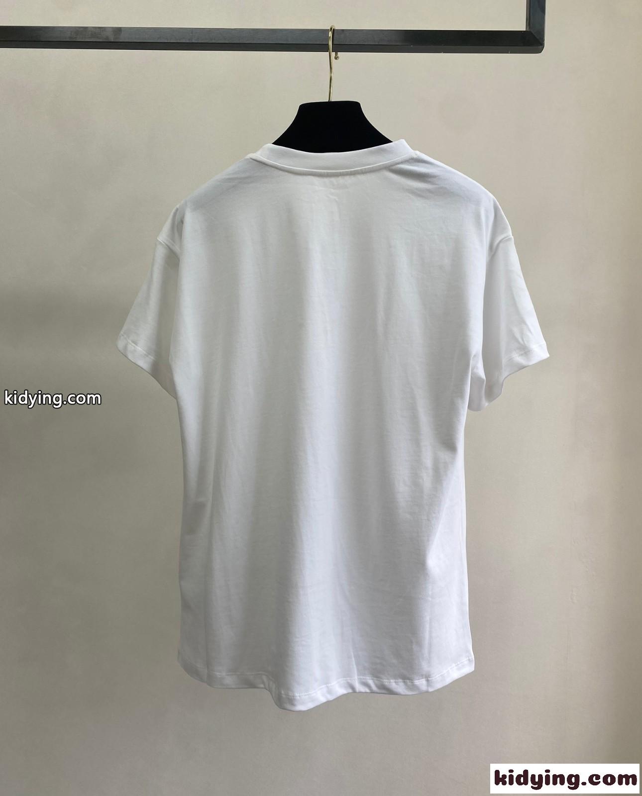 エンブロイダリー コットン 半袖Tシャツ ヴァレンティノ Tシャツ コピー 春夏 クルーネック-0