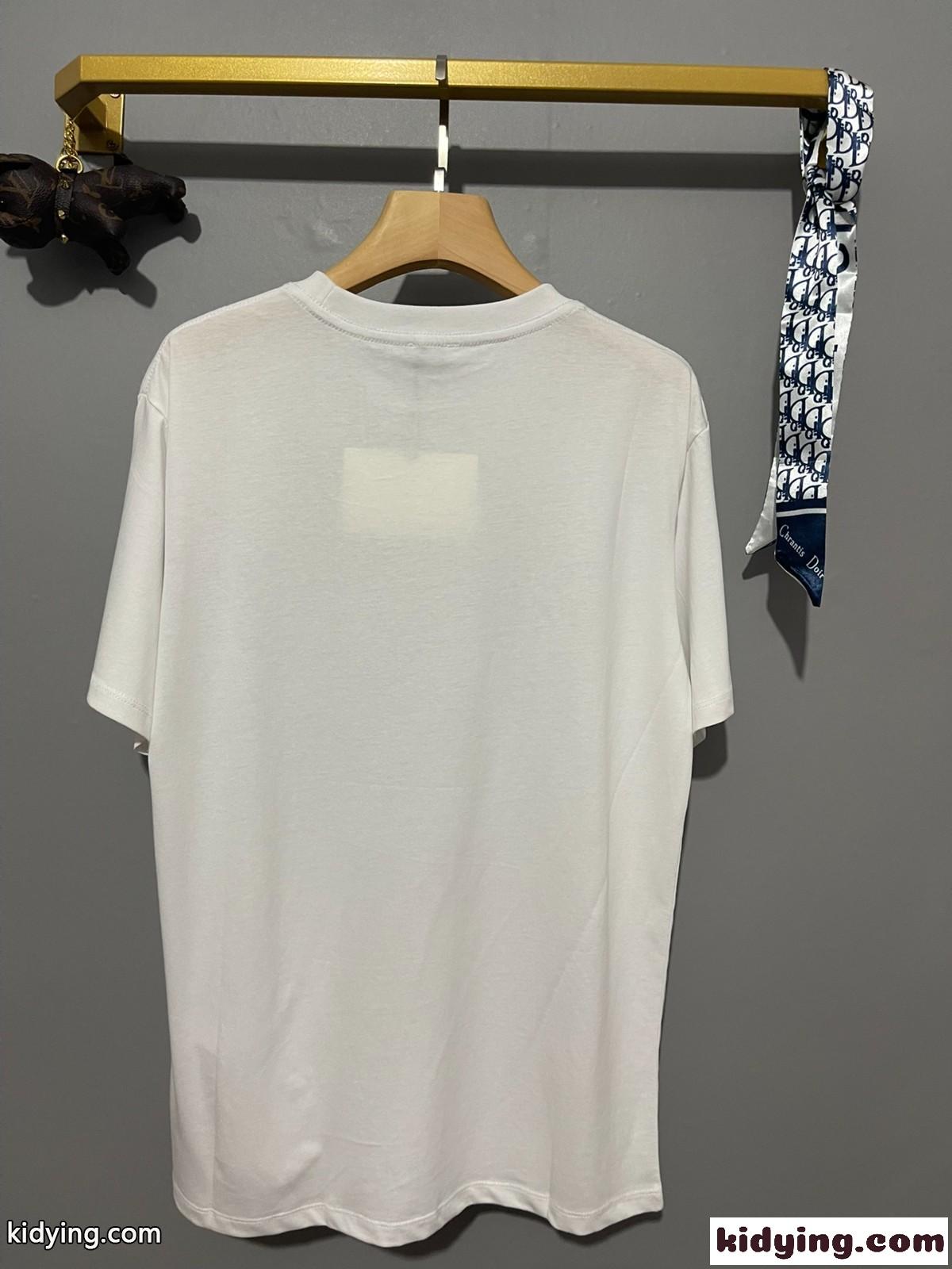 人気 ゆったり 体型カバー 着痩せ ロエベ tシャツ コピー ラウンドネック ロゴ 刺繍 コットン カジュアル-2
