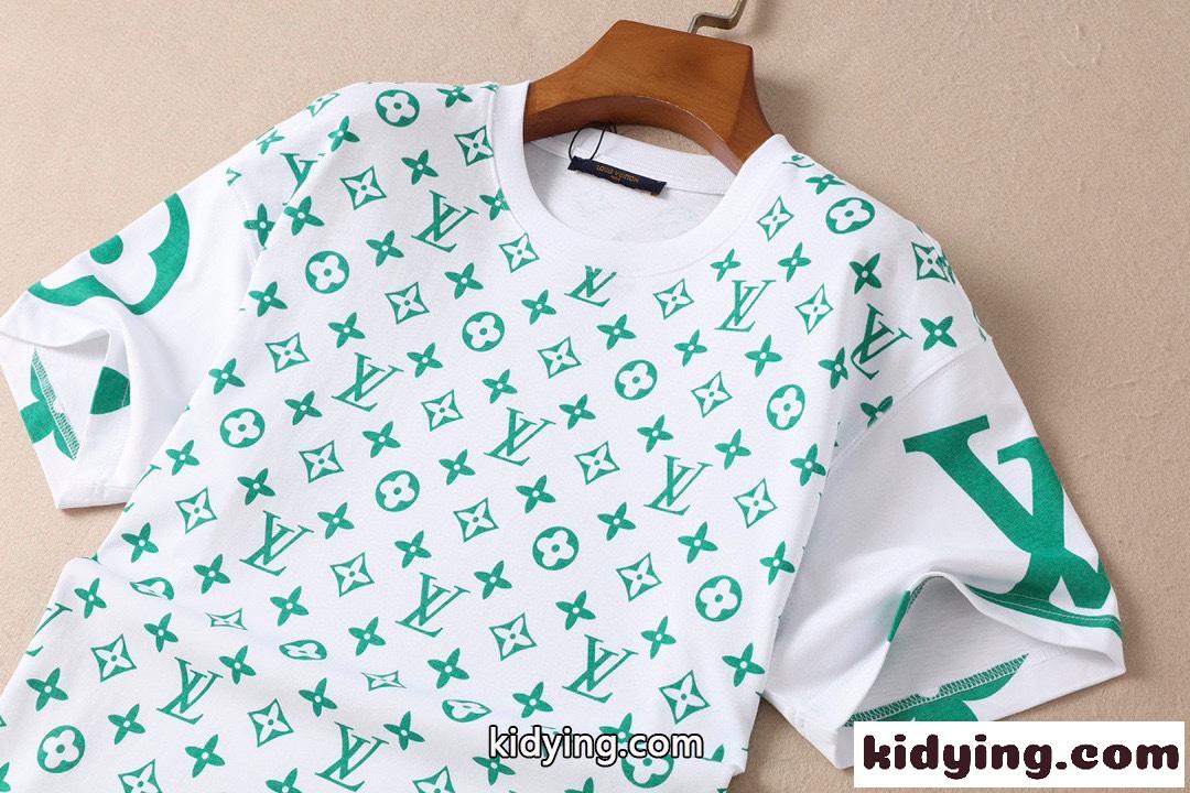 おしゃれ クルーネック ルイ・ヴィトン シャツ コピー 半袖 メンズ トップス春夏 定番 柔らかい 快適 プリント-3