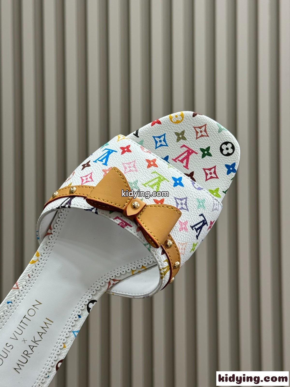 ルイ・ヴィトン × 村上隆 LV × TM 6AM ミュール スーパーコピー ホワイト-3