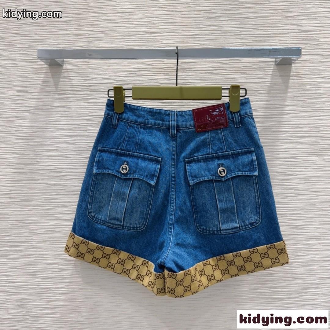 カジュアル デニムショートパンツ グッチ ジーンズ コピー レディース-5