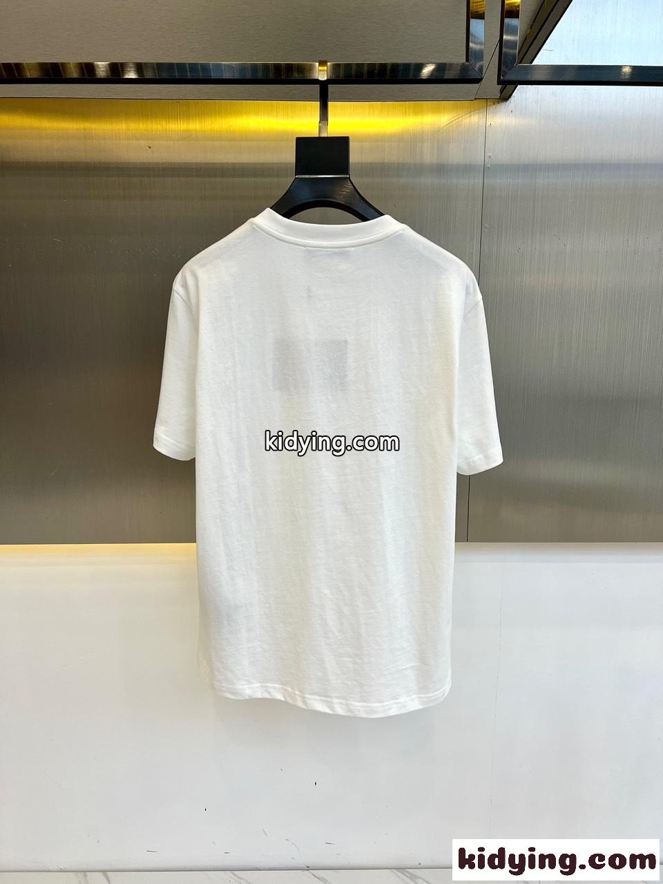 カジュアル ロゴ刺繍 プラダ Tシャツ コピー クルーネック 半袖Tシャツ ホワイト-4