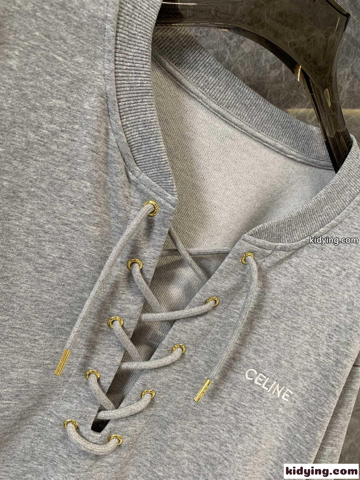 ロゴ入り ルーズ スウェットシャツ セリーヌ Tシャツ コピー カジュアル-4