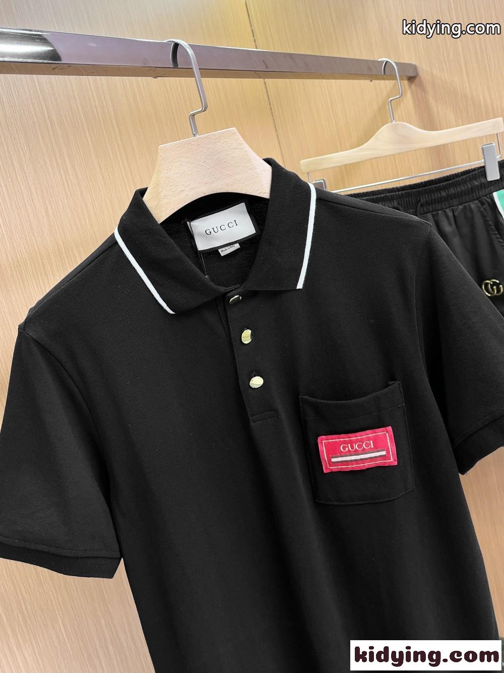 合わせやすい おしゃれ 着心地いい 定番 ロゴ グッチ 半袖Tシャツ コピー ポロシャツ-2