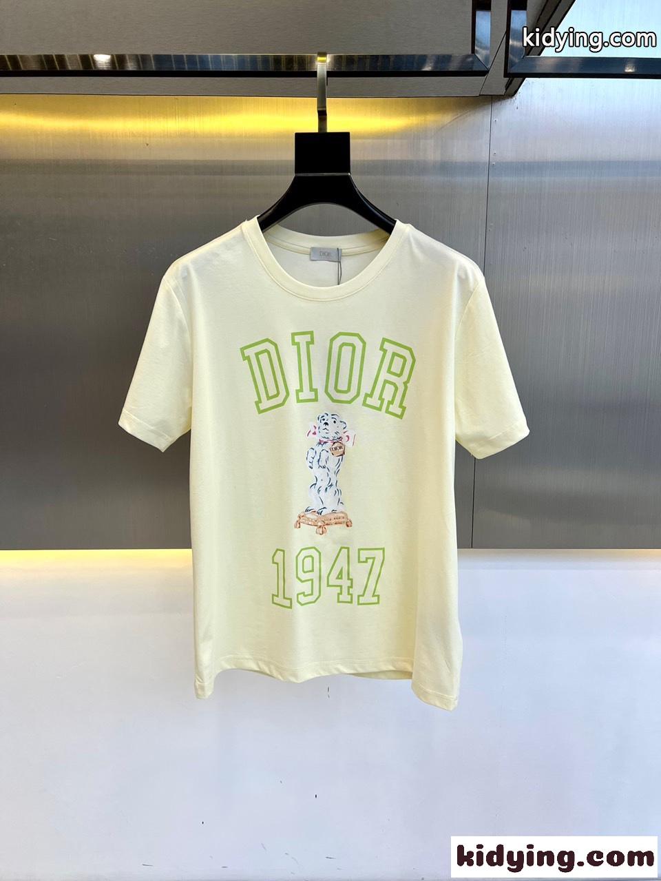 カジュアル コットン 半袖Tシャツ クリスチャン・ディオール Tシャツ コピー-0