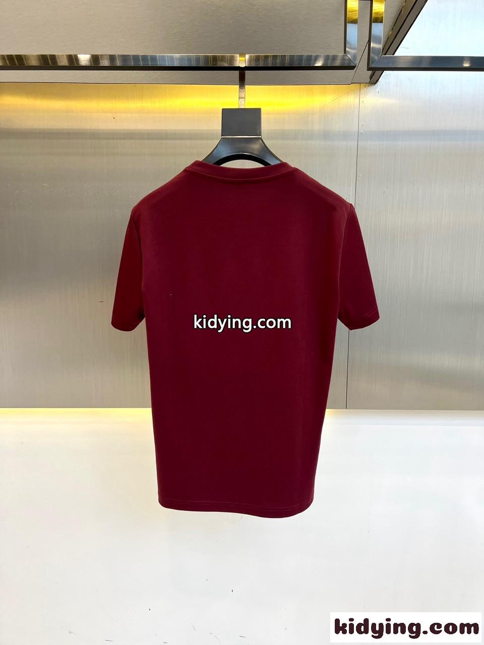 シンプル ロゴ クルーネック 半袖Tシャツ ジバンシィ Tシャツ 偽物 レッド-0