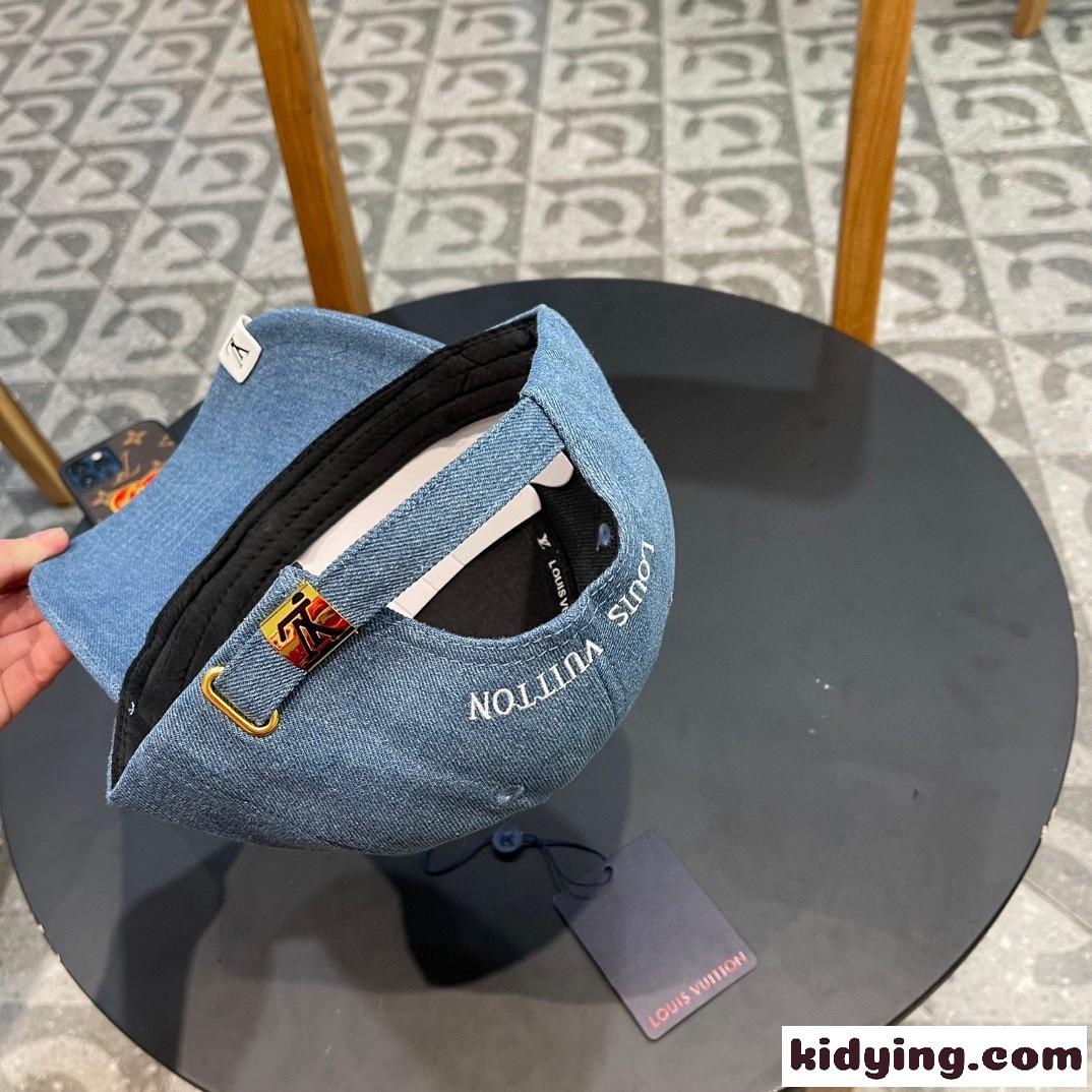 定番 人気 LV スマッシュ 帽子 ルイヴィトン キャップ 偽物 ユニセックス ブルー-0